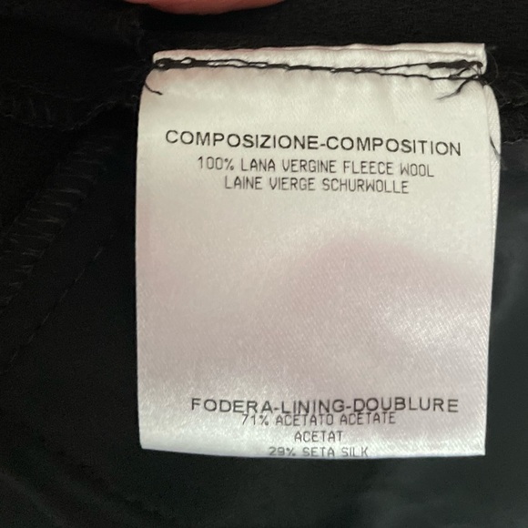 NWT SSense Alexander McQueen black fleece wool cropped pants, IT 40 US 4 - Picture 5 of 6